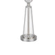 Table Lamp Set of 2 | Off White Shade | Taper Glass Base | Brushed Steel