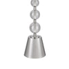Table Lamp Set of 2 | Off White Shade | Brushed Steel Stacked Beaded Base