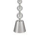 Table Lamp Set of 2 | Off White Shade | Brushed Steel Stacked Beaded Base
