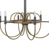 6-Light Candelabra Chandelier | 31" Antique Brass & Dark Bronze