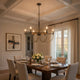 6-Light Candelabra Chandelier | 31" Antique Brass & Dark Bronze