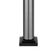 Table Lamp Set of 2 | Beige Drum Shade | Black Glass Pedestal Base