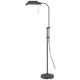 Arc Floor Lamp with Pull Chain | 42-58" Adjustable Pole | Gray Metal