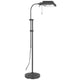 Arc Floor Lamp with Pull Chain | 42-58" Adjustable Pole | Gray Metal