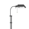 Arc Floor Lamp with Pull Chain | 42-58" Adjustable Pole | Gray Metal