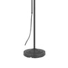 Arc Floor Lamp with Pull Chain | 42-58" Adjustable Pole | Gray Metal