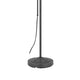 Arc Floor Lamp with Pull Chain | 42-58" Adjustable Pole | Gray Metal