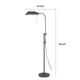 Arc Floor Lamp with Pull Chain | 42-58" Adjustable Pole | Gray Metal