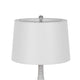 Table Lamp Set of 2 | Sculpted Slim Neck Glass Base | Off White Shade