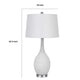 Table Lamp Set of 2 | Sculpted Slim Neck Glass Base | Off White Shade