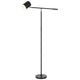 Floor Lamp with Touch Dimmer | 68" Angled Adjustable Arm | Black Metal