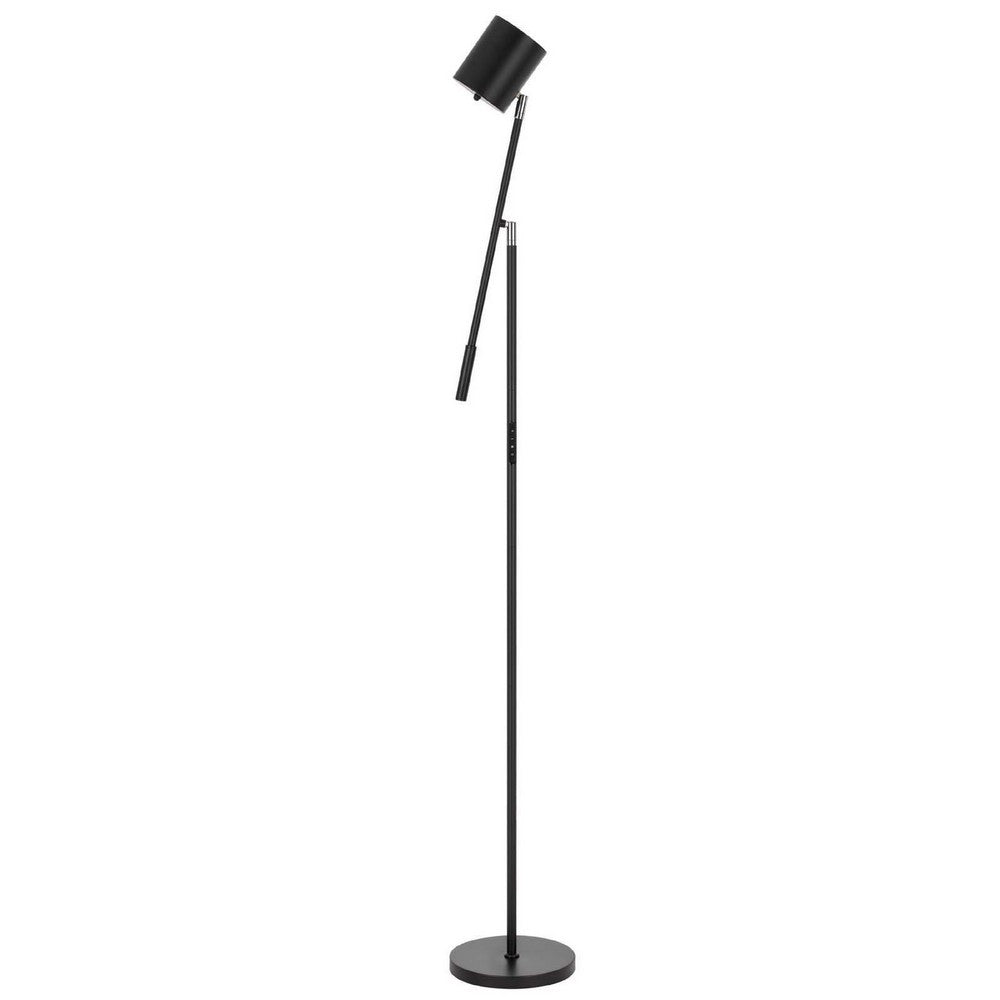 Floor Lamp with Touch Dimmer | 68" Angled Adjustable Arm | Black Metal