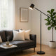 Floor Lamp with Touch Dimmer | 68" Angled Adjustable Arm | Black Metal