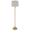 Floor Lamp with Light Gray Hardback Linen Shade | 61" Antique Brass