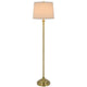 Floor Lamp with Light Gray Hardback Linen Shade | 61" Antique Brass