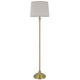 Floor Lamp with Light Gray Hardback Linen Shade | 61" Antique Brass