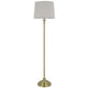 Floor Lamp with Light Gray Hardback Linen Shade | 61" Antique Brass