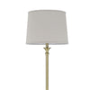 Floor Lamp with Light Gray Hardback Linen Shade | 61" Antique Brass