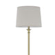 Floor Lamp with Light Gray Hardback Linen Shade | 61" Antique Brass