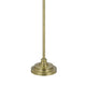 Floor Lamp with Light Gray Hardback Linen Shade | 61" Antique Brass