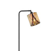 Tiffany Glass Floor Lamp with Adjustable Head | 58" Black | Natural Tones