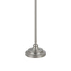 Floor Lamp with White Hardback Linen Shade | 61" Modern Brushed Steel