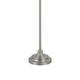Floor Lamp with White Hardback Linen Shade | 61" Modern Brushed Steel