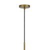 Pendant Light | Seeded Jar Glass Shade | Antique Brass Cone Center Accent