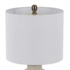 Table Lamp | Jar Body | Hardback Linen Shade | Dipped Garden Green Ceramic