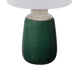 Table Lamp | Jar Body | Hardback Linen Shade | Dipped Garden Green Ceramic