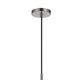 Pendant Light | Adjustable Height | Hand Blown Glass | Wood Accent | Silver