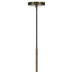 Pendant Light | Rounded Dome Glass Shade | Wood Base | Antique Brass