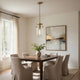 Pendant Light | Rounded Dome Glass Shade | Wood Base | Antique Brass
