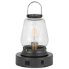 Jerry Lantern Table Lamp | Bubble Glass Shade | USB Ports | Dark Bronze