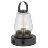 Jerry Lantern Table Lamp | Bubble Glass Shade | USB Ports | Dark Bronze