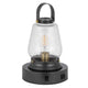Jerry Lantern Table Lamp | Bubble Glass Shade | USB Ports | Dark Bronze