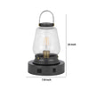 Jerry Lantern Table Lamp | Bubble Glass Shade | USB Ports | Dark Bronze