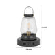 Jerry Lantern Table Lamp | Bubble Glass Shade | USB Ports | Dark Bronze