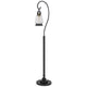 Jerry Classic Lantern Floor Lamp | Bubble Glass Shade | Dark Bronze Metal