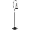 Jerry Classic Lantern Floor Lamp | Bubble Glass Shade | Dark Bronze Metal