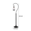 Jerry Classic Lantern Floor Lamp | Bubble Glass Shade | Dark Bronze Metal