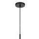 Pendant Light | Round Smoked Glass Shade | Brown Wood Accent | Black Metal