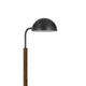 Floor Lamp with Round Glass Table | Modern Metal Dome Shade | Black 63"