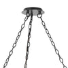 Arga 6 Light Chandelier | Glass Shade | Rope Arms | Bronze Metal 12"