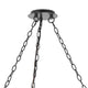 Arga 6 Light Chandelier | Glass Shade | Rope Arms | Bronze Metal 12"