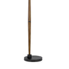 Floor Lamp | Bubble Glass Shade | Rope Accents Industrial Wood | Black 71"