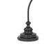 Table Lamp | Vintage Lantern Style | Bubble Glass Shade | Black Metal 32"