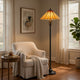 Eli Floor Lamp | Stained Tiffany Glass Shade | Hand Painted | Bronze 61"