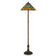 Eli Tiffany Shade Floor Lamp with Hand Painted Dragonfly | Brass 63"