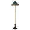Eli Tiffany Shade Floor Lamp with Hand Painted Dragonfly | Brass 63"